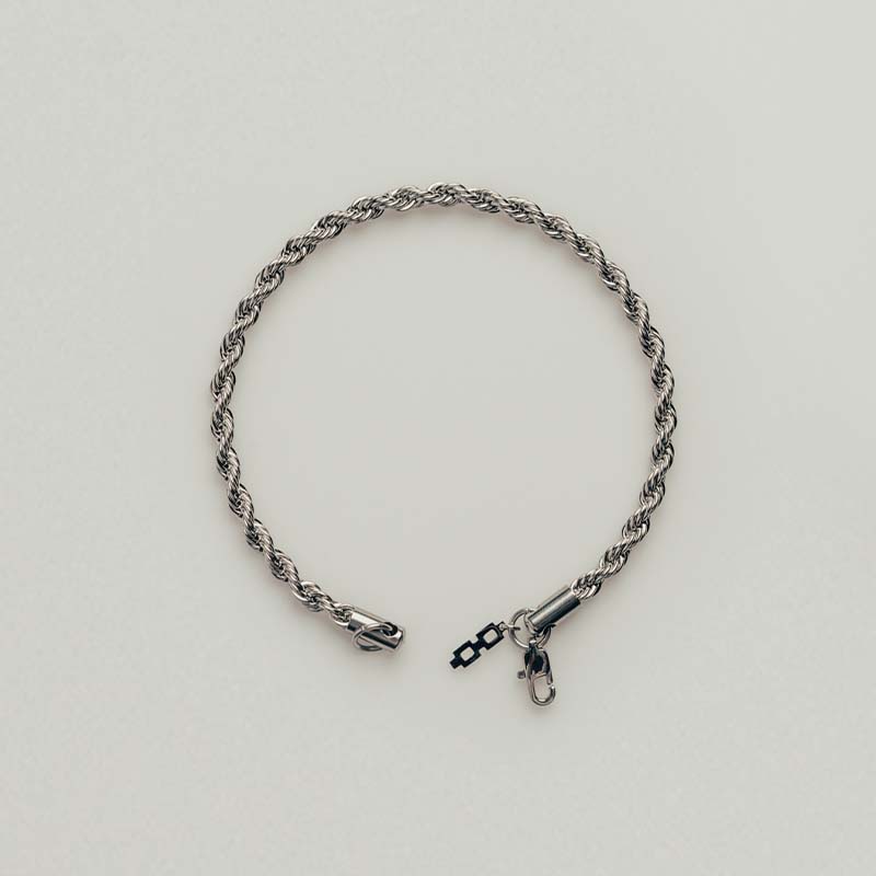 Silver Rope Bracelet (4mm)