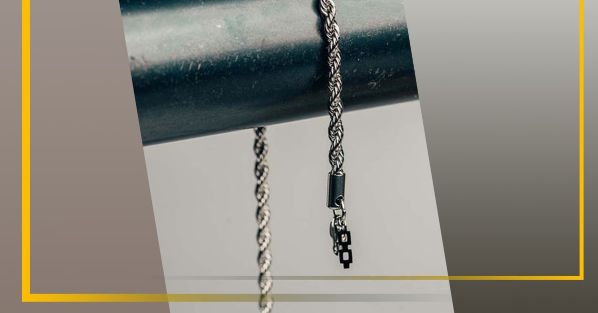 Men Silver Rope Chain Bracelets