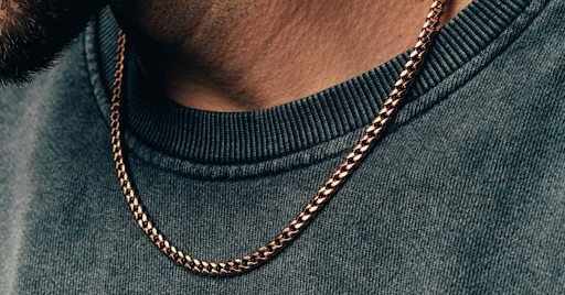 Rose gold Cuban chain necklace