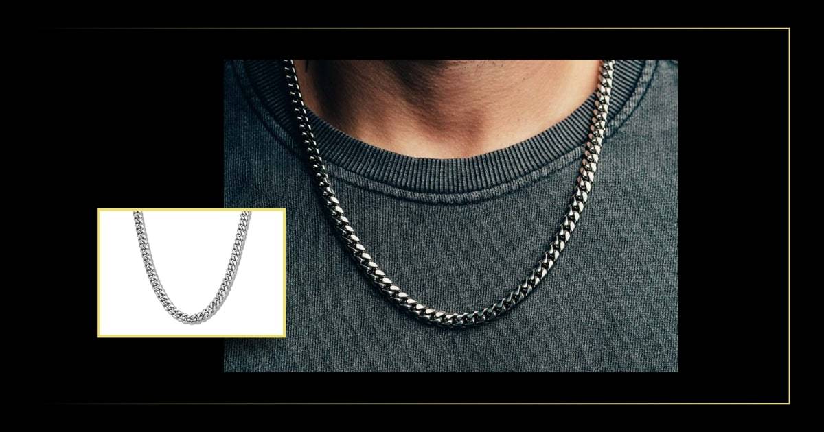 buy silver cuban chain for men