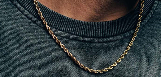 Gold rope chains for men