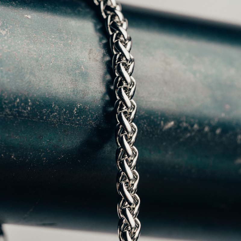 Silver Wheat Bracelet (5mm)