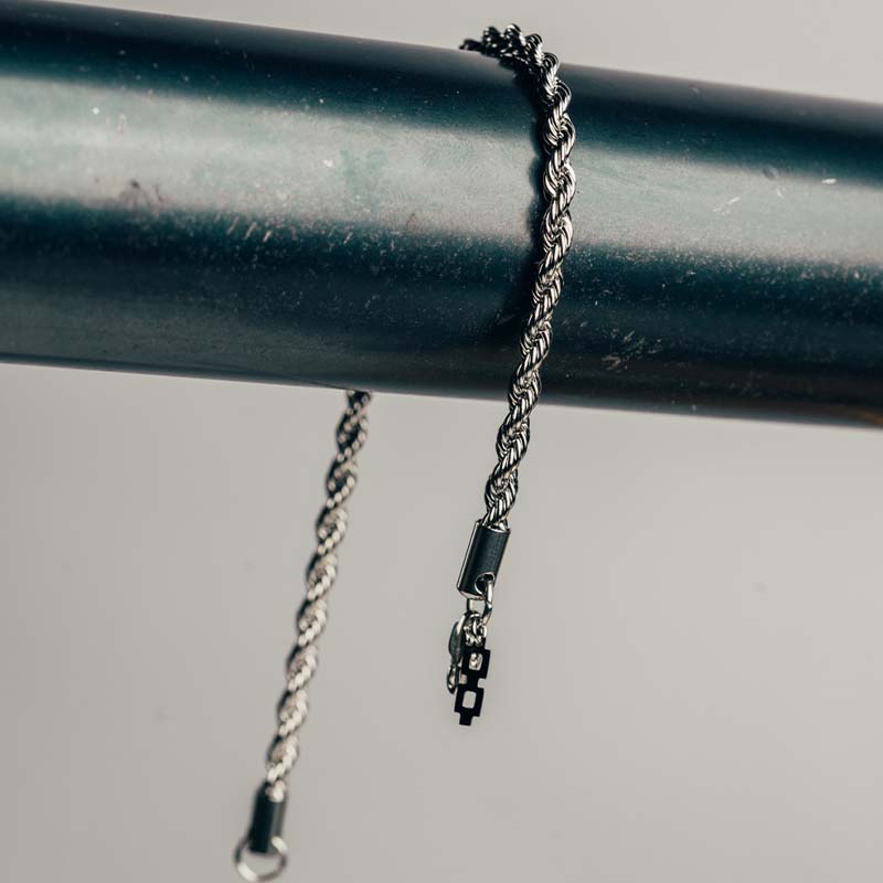 Silver Rope Bracelet (4mm)