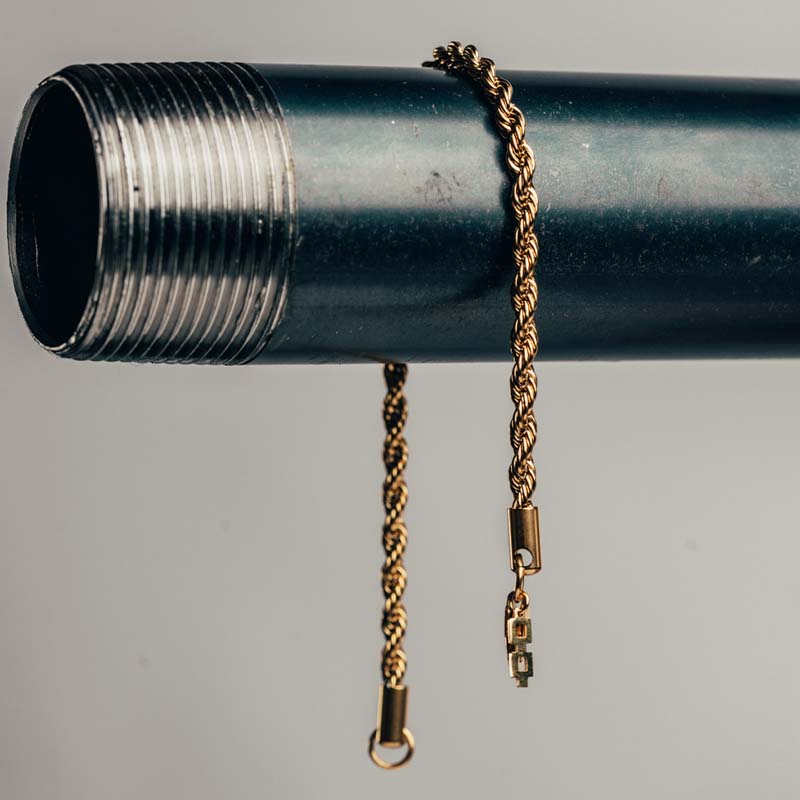 (FREE W/ $30+ ORDER) Gold Rope Bracelet