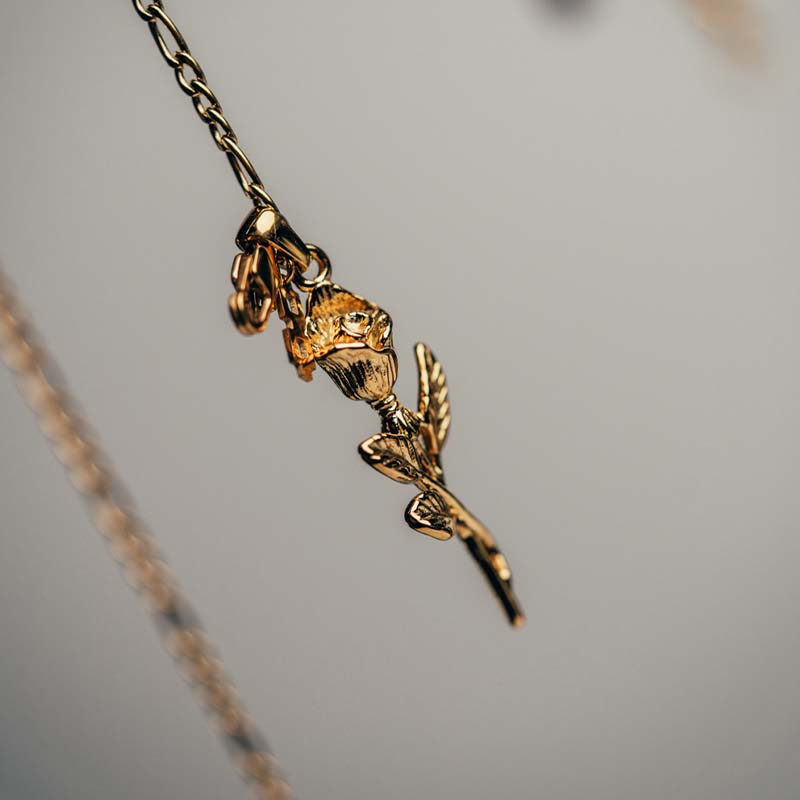 Custom Sublimation Pendant Rope Chain Rose Gold by Pearde Design