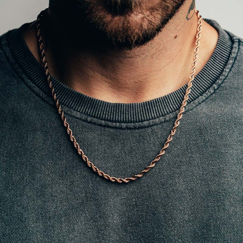Rose Gold Rope Chain (4mm)