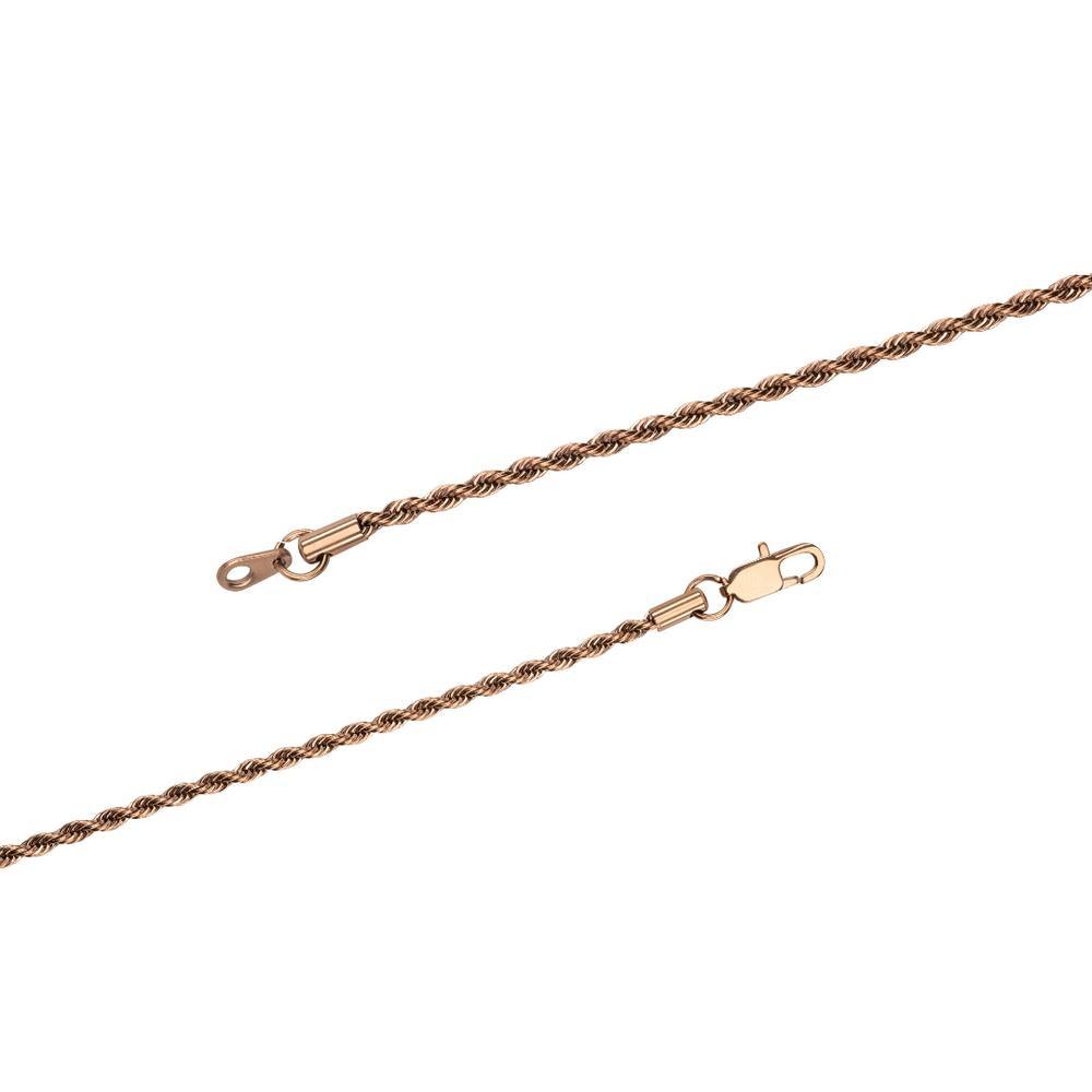 Rose Gold Rope Chain (3mm) - Drip Or Drown